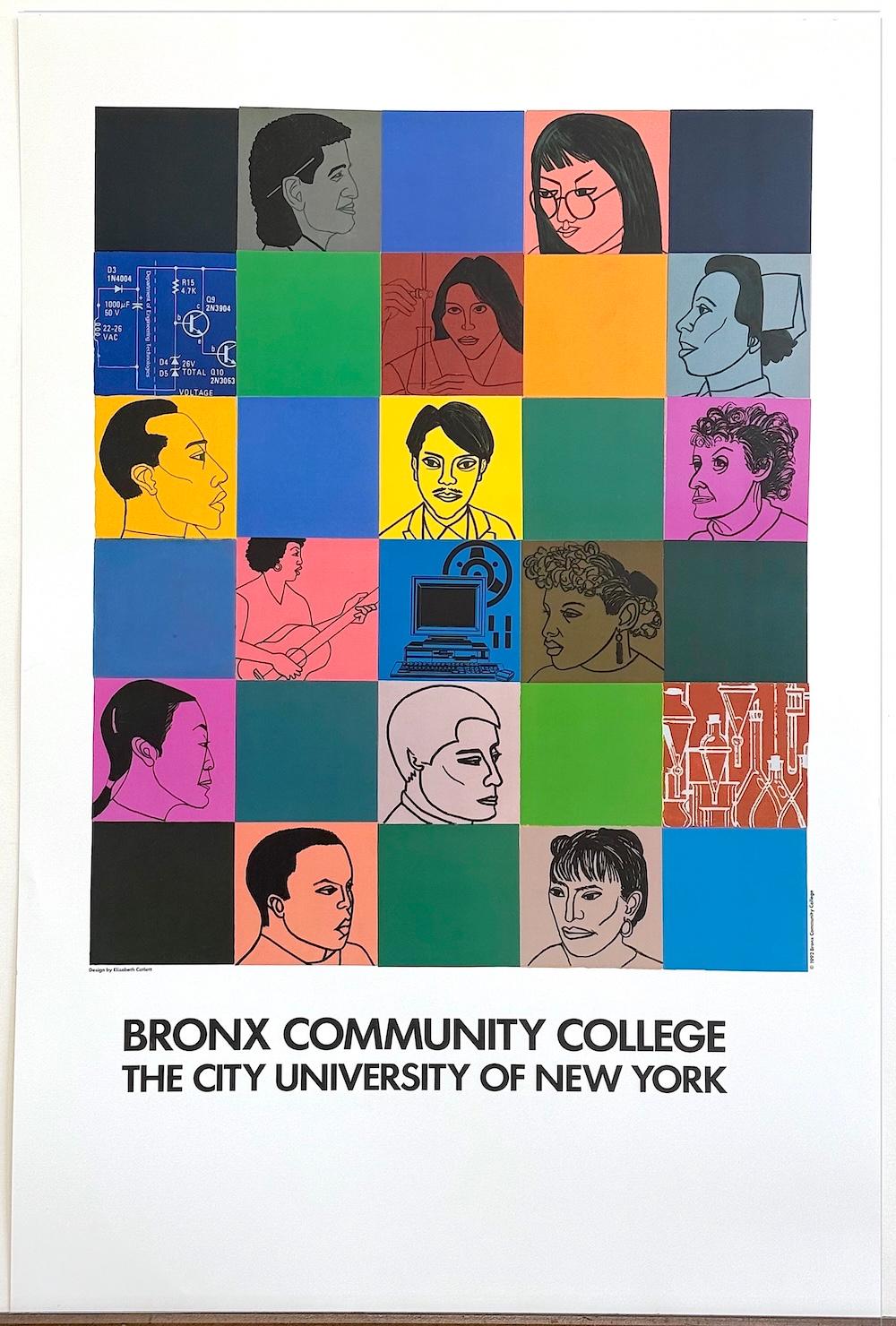 BRONX COMMUNITY COLLEGE Vintage-Kunstplakat 1992, Wissenschaftliche Technikerziehung im Angebot 4