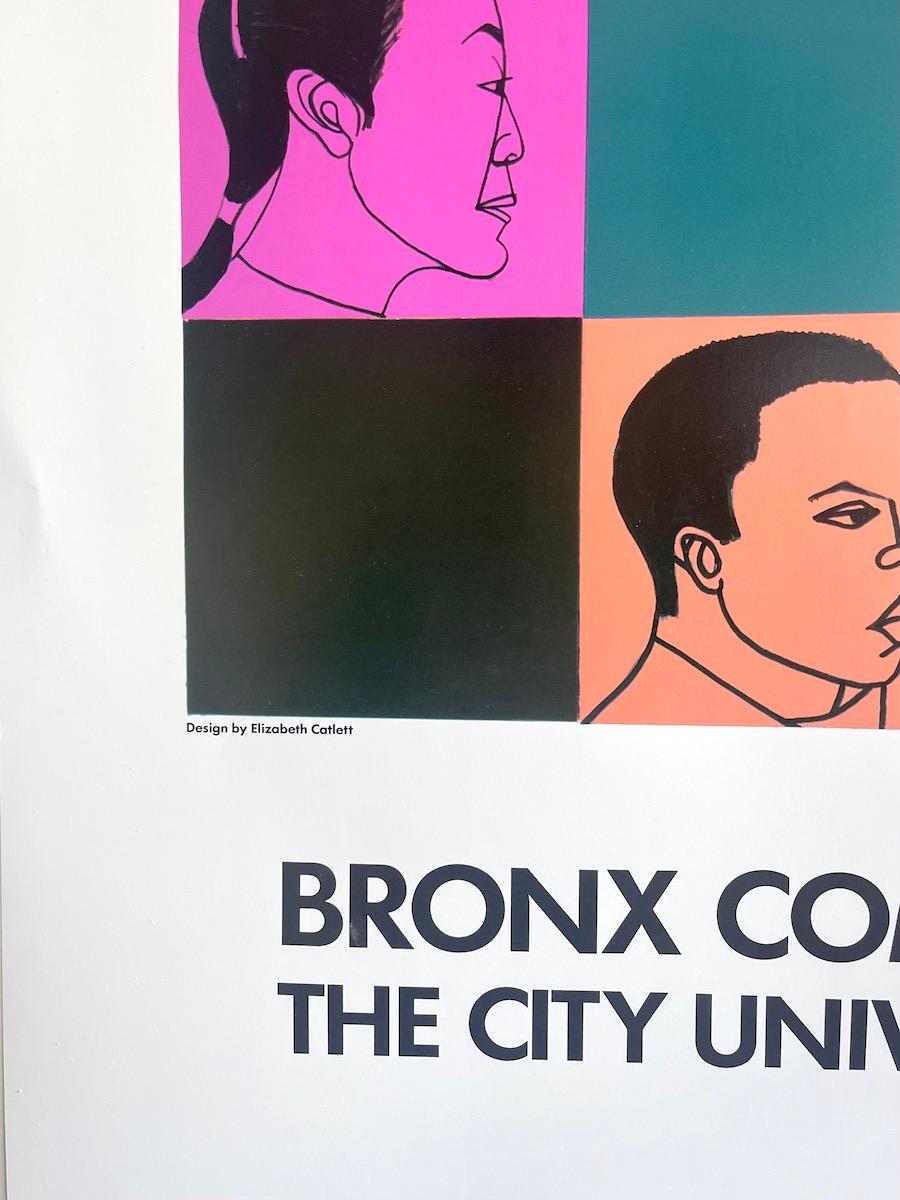BRONX COMMUNITY COLLEGE Vintage Art Poster 1992, Ciencia Tecnología Educación en venta 1