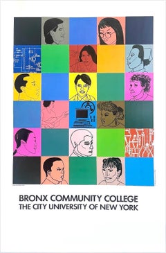 BRONX COMMUNITY COLLEGE Vintage Art Poster Original 1st Printing 1992, Education