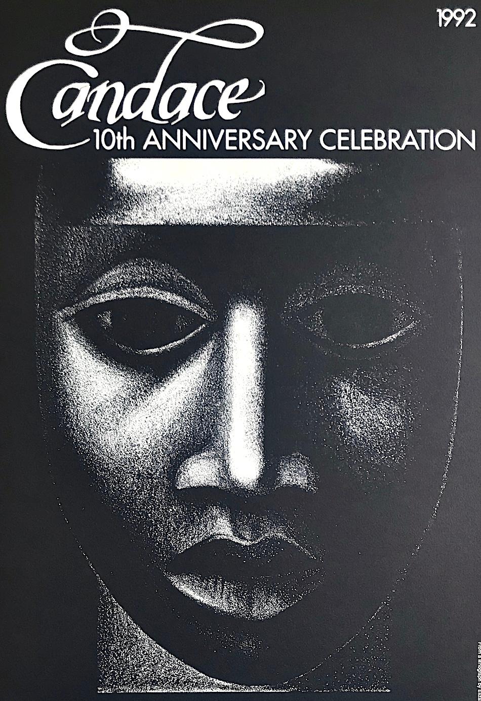 CANDACE 1992 Tribute To African American Women Black Woman Graphic Portrait Head - Print by Elizabeth Catlett