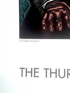 CRUSADERS FOR JUSTICE Commemorative Art Poster, Thurgood Marshall, Civil Rights