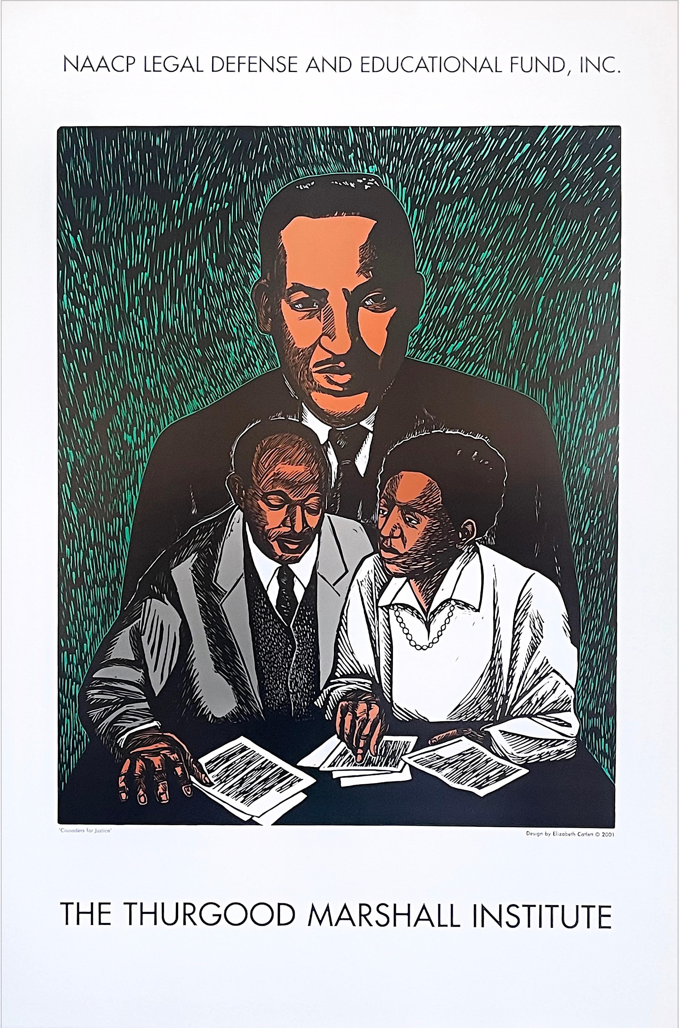 CRUSADERS FOR JUSTICE Commemorative Art Poster, Thurgood Marshall, Civil Rights