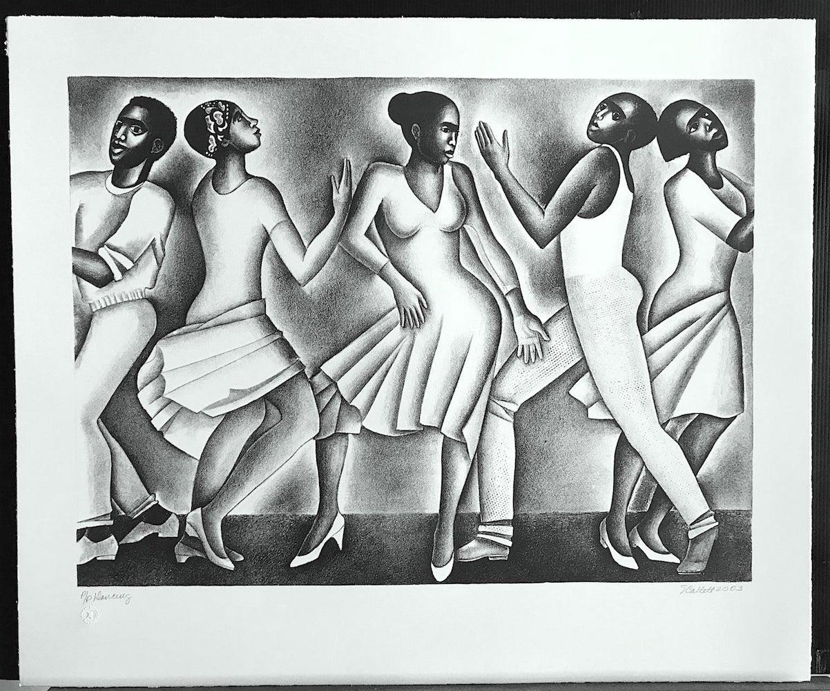 black dancing painting