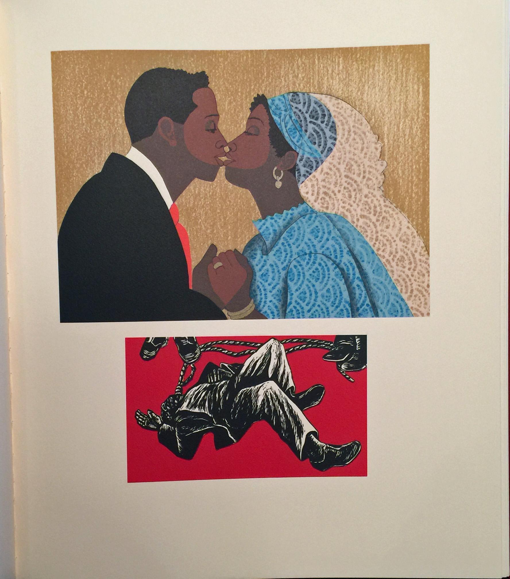 FOR MY PEOPLE - Beige Figurative Print by Elizabeth Catlett