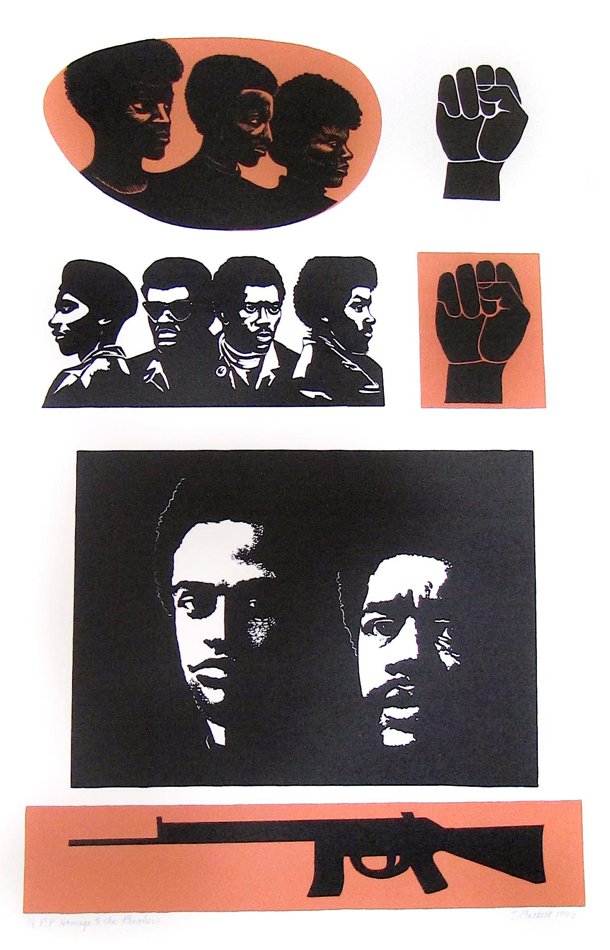 Homage to the Panthers, 1993, by Elizabeth Catlett