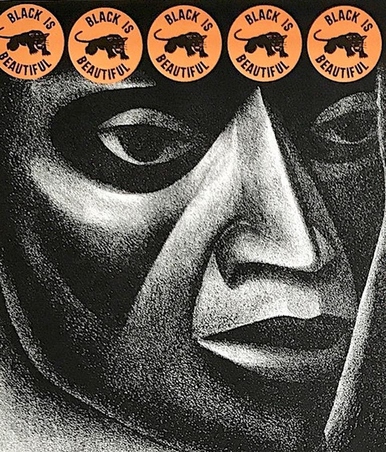 NEGRO ES BELLO II Signed Lithograph, Black Is Beautiful, Black Power Movement - Contemporary Print by Elizabeth Catlett