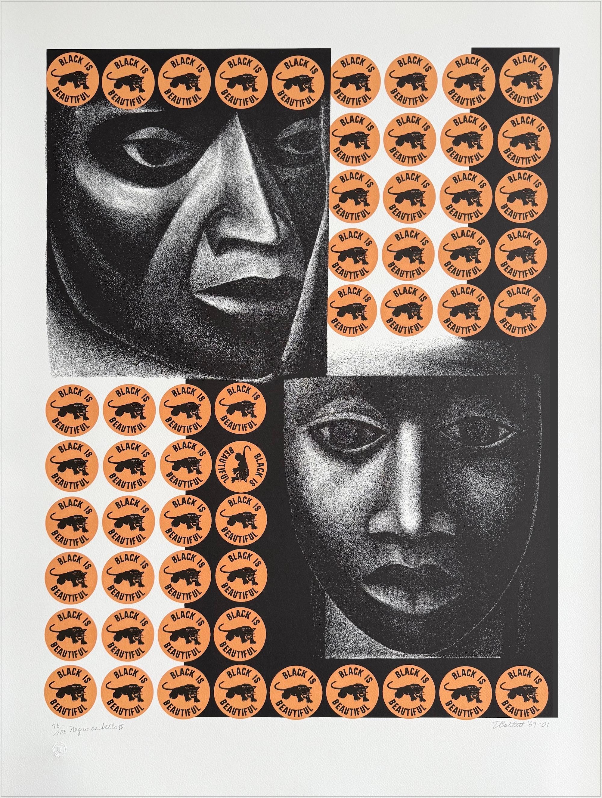 NEGRO ES BELLO II Signed Lithograph, Black Is Beautiful, Black Power Movement