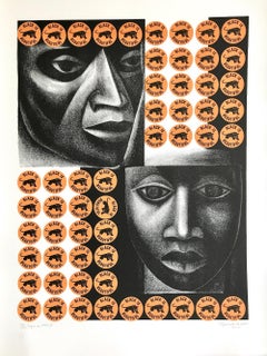 NEGRO ES BELLO II Signed Lithograph, Black Is Beautiful, Black Power Movement