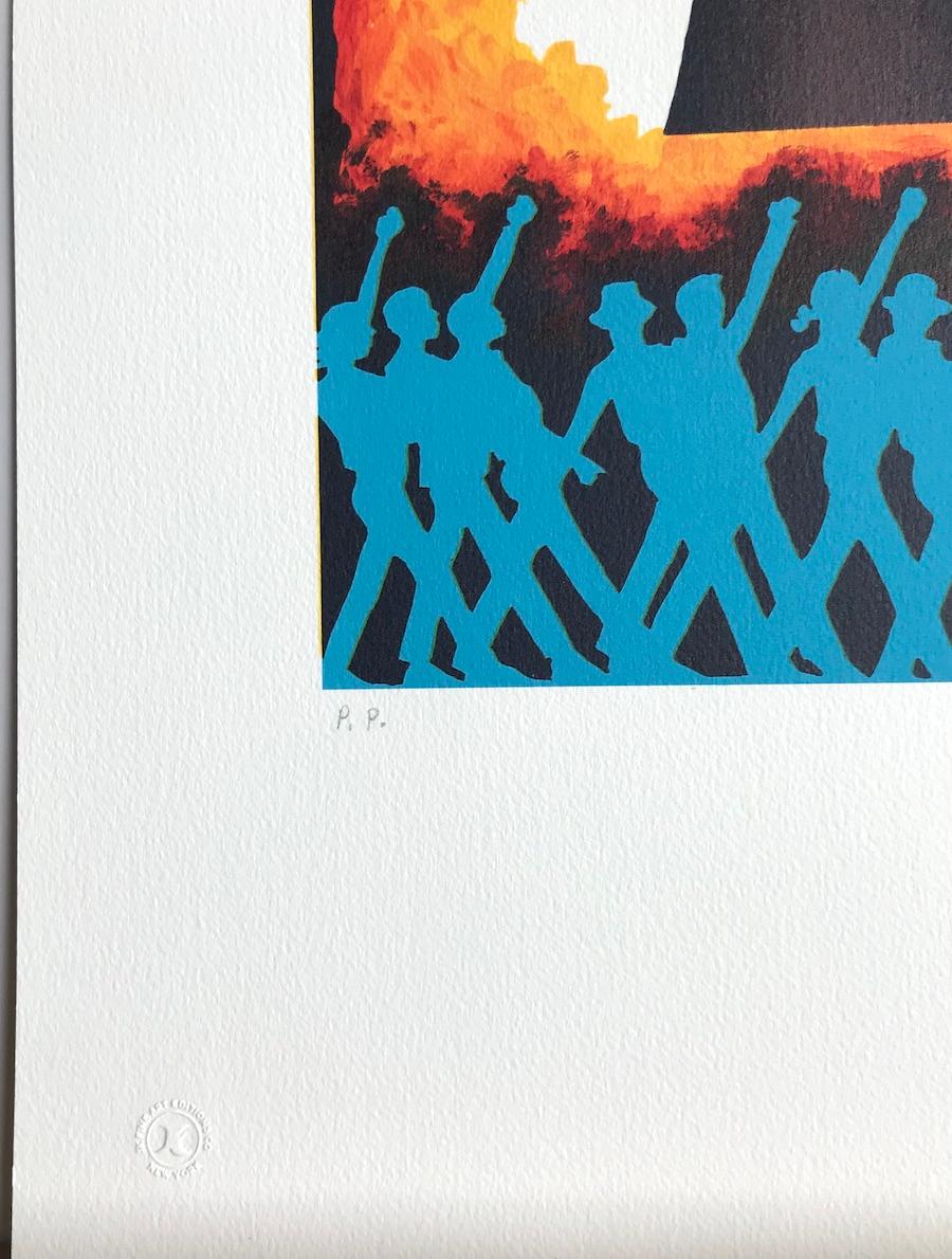 SEGUNDA GENERACIÓN Litografía firmada, Para mi pueblo de Margaret Walker, Protesta - Print Contemporáneo de Elizabeth Catlett