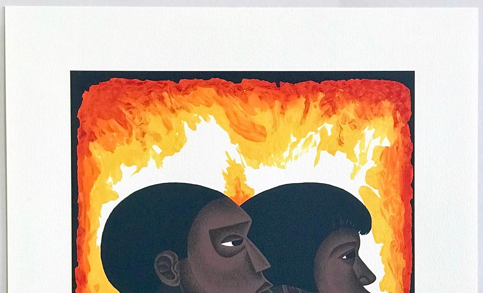 SEGUNDA GENERACIÓN es una litografía original dibujada a mano y de edición limitada por la aclamada artista afroamericana Elizabeth Catlett, maestra grabadora y escultora conocida por sus representaciones de la experiencia afroamericana. LA SEGUNDA