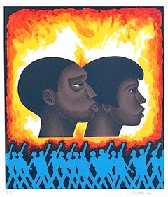 SECOND GENERATION Signed Lithograph, For My People by Margaret Walker, Protest
