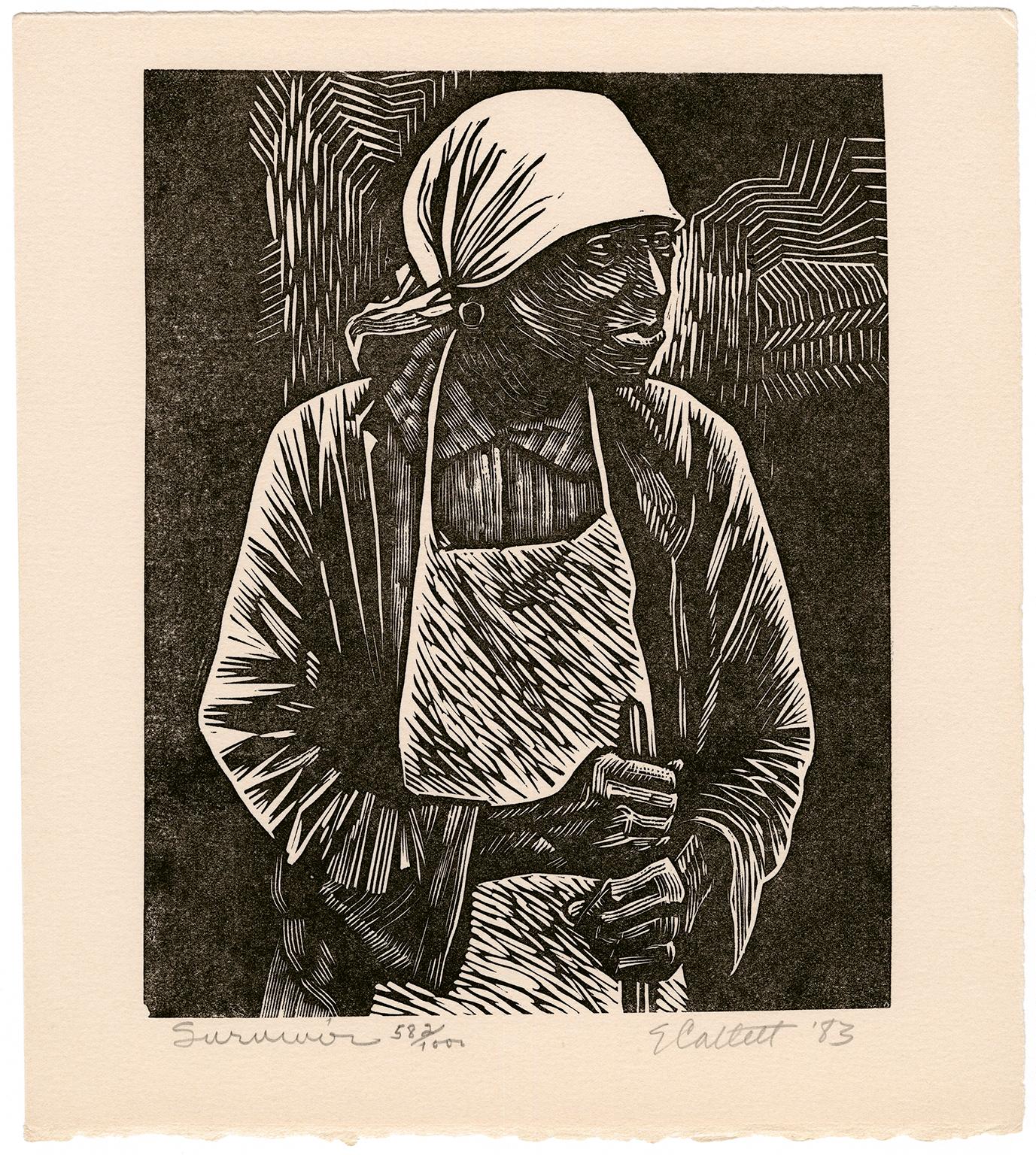 'Survivor' — African American Artist - Print by Elizabeth Catlett
