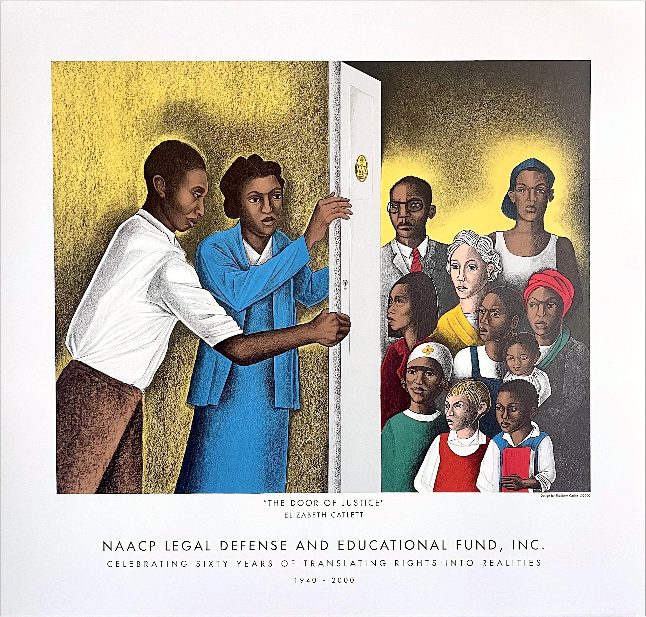 « THE DOOR OF JUSTICE Rare Poster Edition Lithographe, Black Lawyers, People