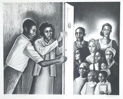 THE DOOR OF JUSTICE Signed Lithograph, Black Lawyers Civil Rights Social Justice