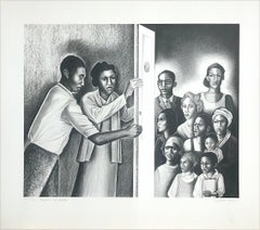 THE DOOR OF JUSTICE Signed Lithograph, Black Lawyers Civil Rights Social Justice