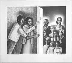 THE DOOR OF JUSTICE Signed Lithograph, Lawyers, People's Rights Social Justice