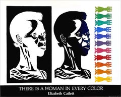 THERE IS A WOMAN IN EVERY COLOR 1994 Vintage Poster, Black Women, Rainbow Colors