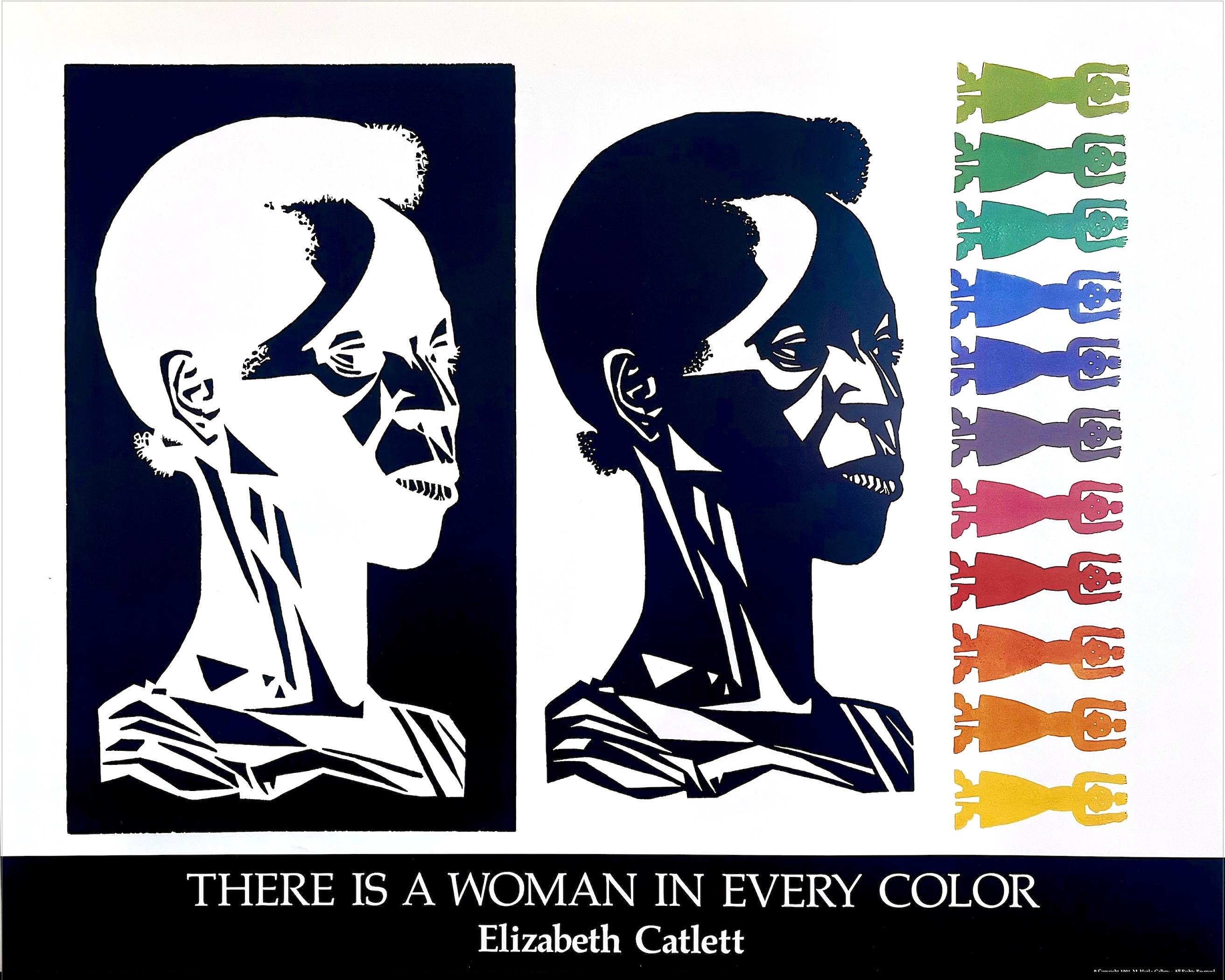 THERE IS A WOMAN IN EVERY COLOR 1994 Vintage Poster, Schwarze Frauen, Regenbogenfarben