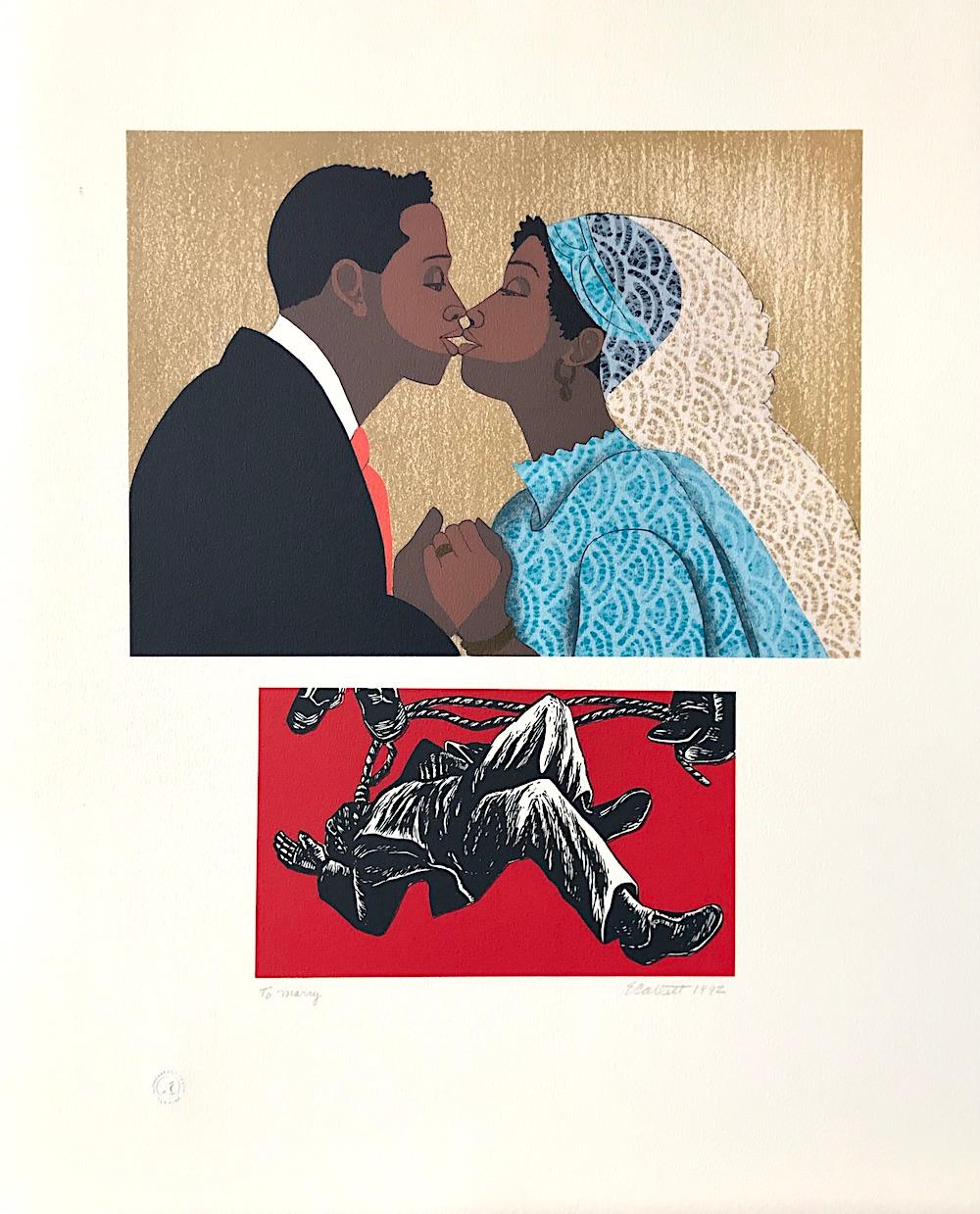 PARA CASARSE Litografía firmada, Para mi gente de Margaret Walker, Novios en venta 4