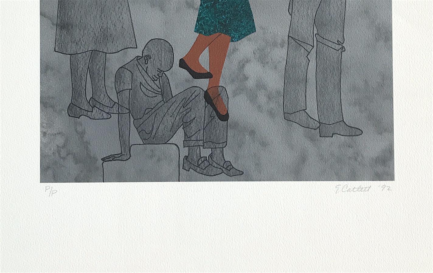 WALKING BLINDLY Litografia firmata, Donna nera, Per il mio popolo di Margaret Walker in vendita 1