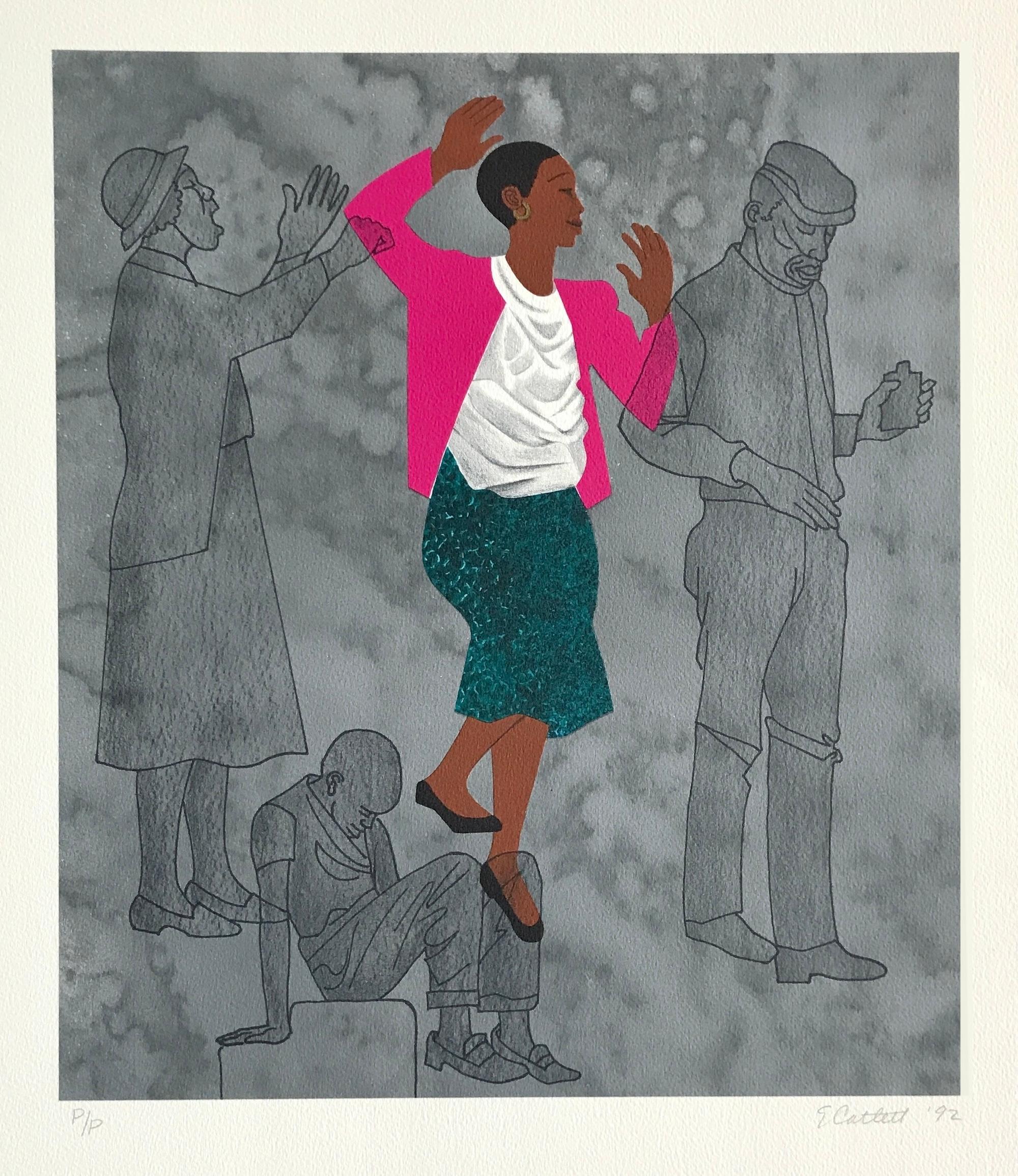 Lithographie signéeWALking BLINDLY, Black Woman, For My People de Margaret Walker