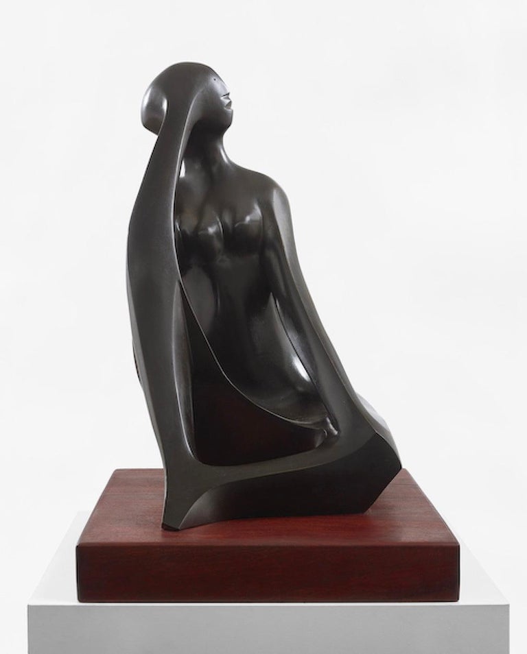 Triangular Woman - American Modern Sculpture by Elizabeth Catlett