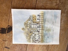 Looe Harbour, Cornwall, original painting, landscape, contemporary