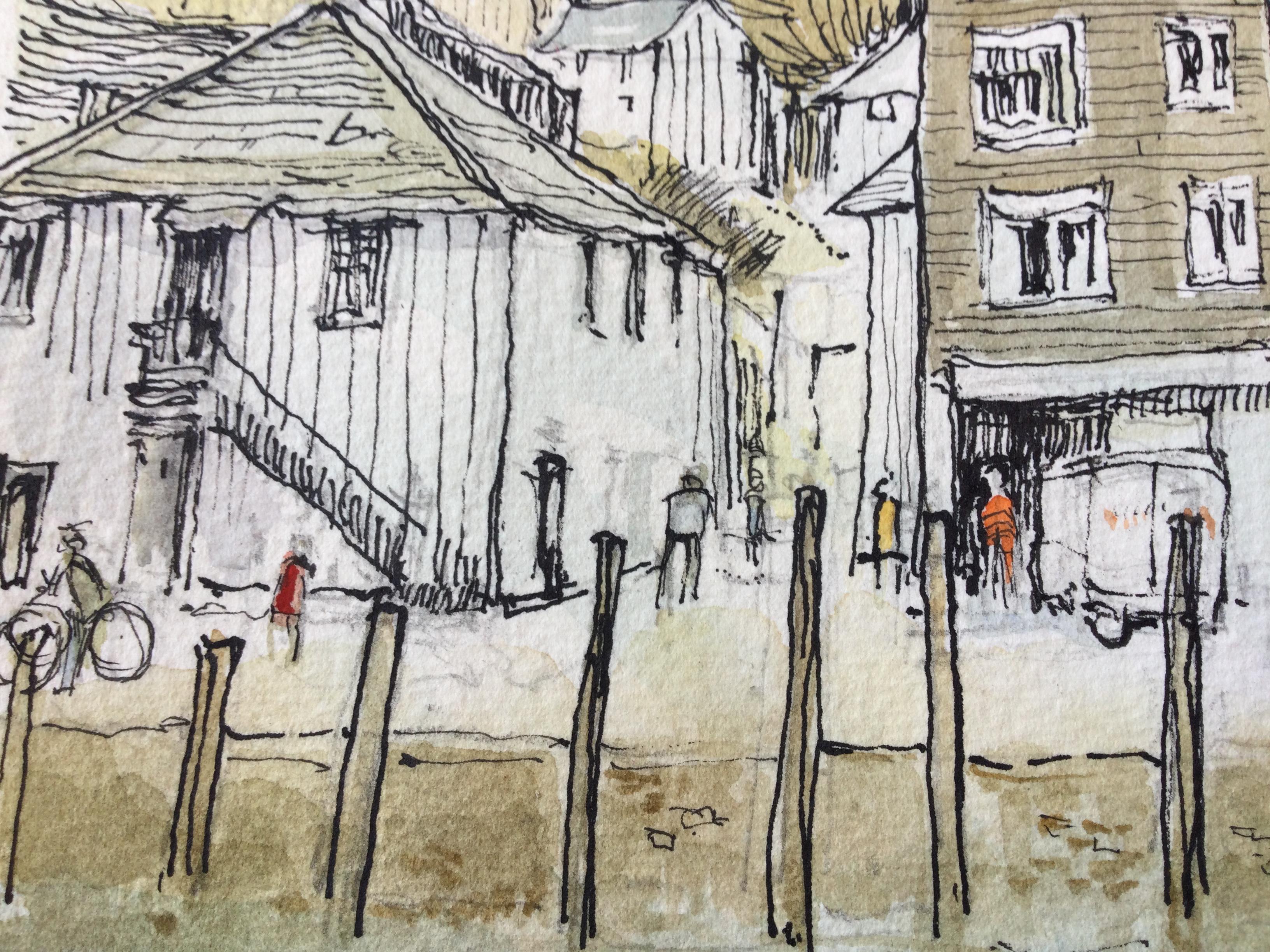 Looe Harbour, Cornwall, Originalgemälde, Landschaft, zeitgenössisch im Angebot 1