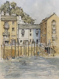 Looe Harbour, original painting, landscape, contemporary