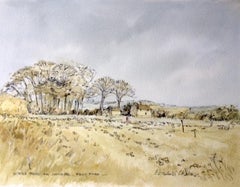 Jardinière d'hiver, ferme Folly, peinture originale, paysage, cotswolds