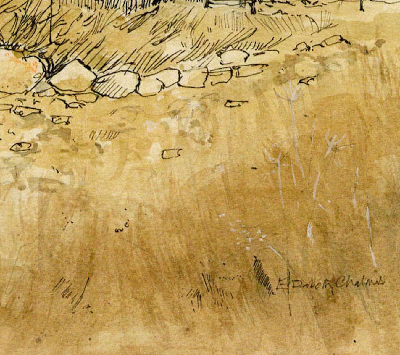 Árboles de invierno en los Cotswolds, Elizabeth Chalmers, Pintura original, Paisaje en venta 3