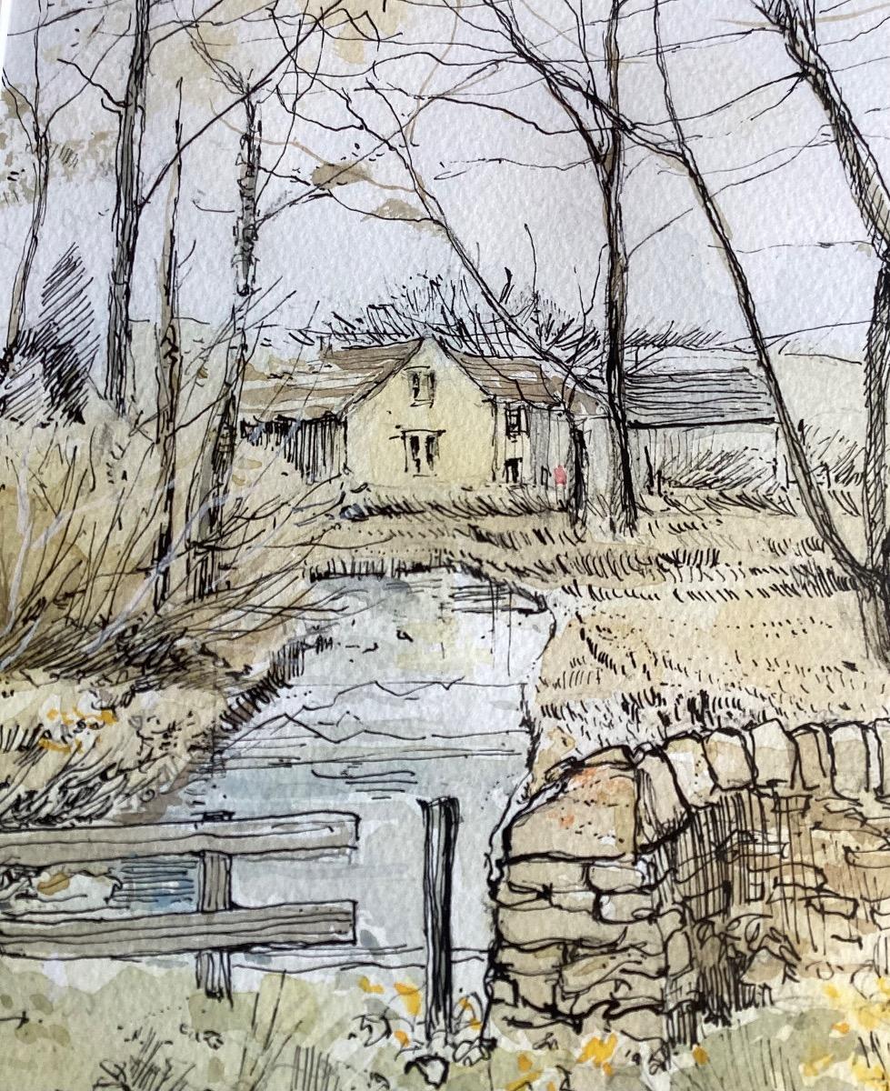 Díptico del río Windrush, Upper Slaughter y casas de campo en Upper Slaughter en venta 1