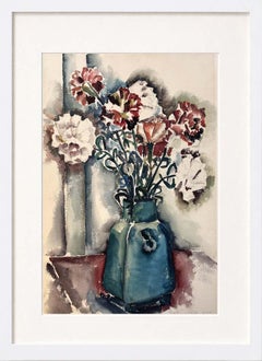 1930s American Modernist Still Life Painting by Burchfield Student Albright