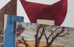 Tree Collage, Mixed Media Monoprint, 2020