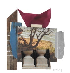Collage de árboles, Monoprint en técnica mixta, 2020