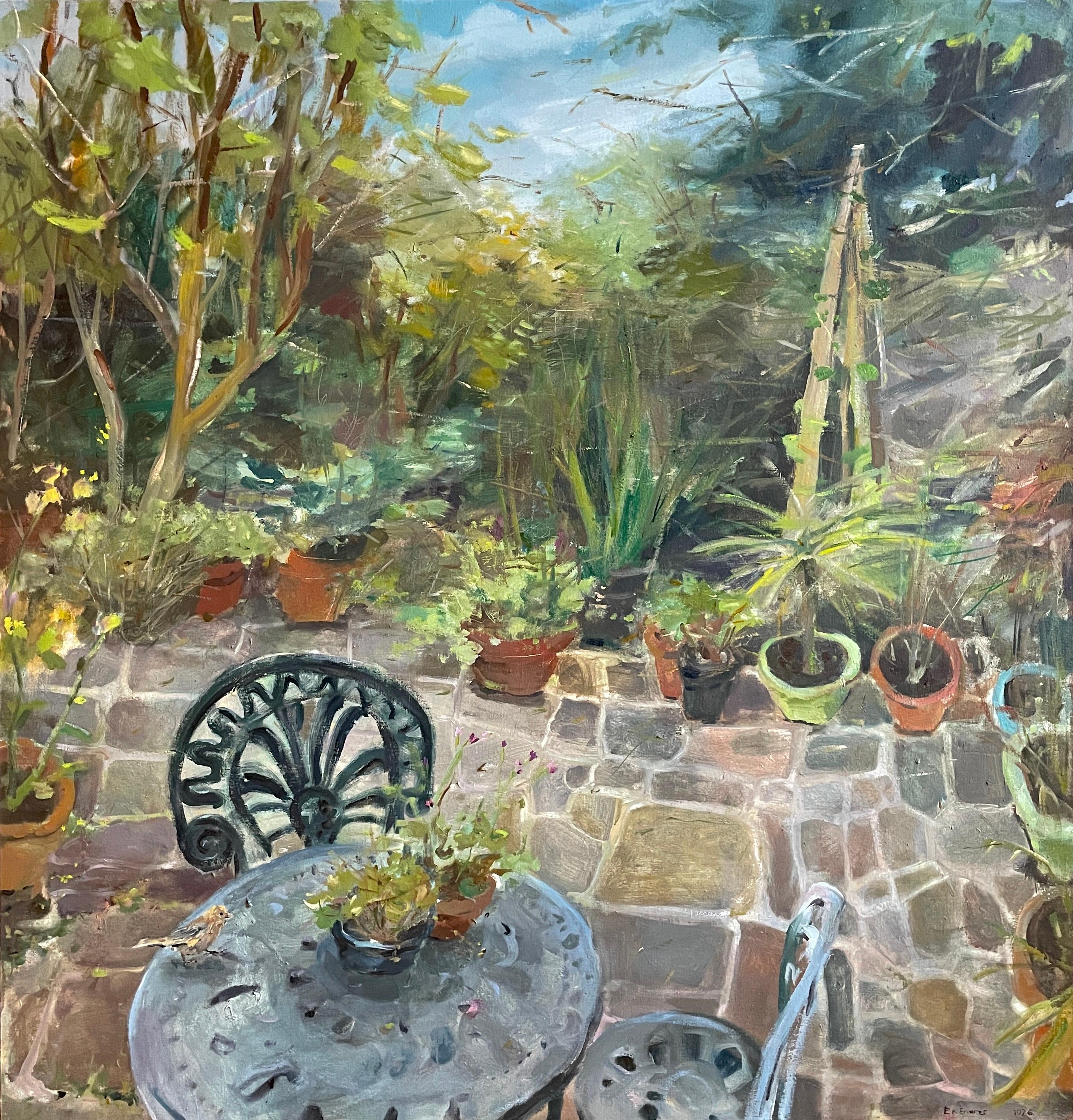 Elizabeth Endres Still-Life Painting - Stone Patio