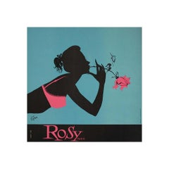 Original circa 1970 "Rosy Paris" French Advertising Poster