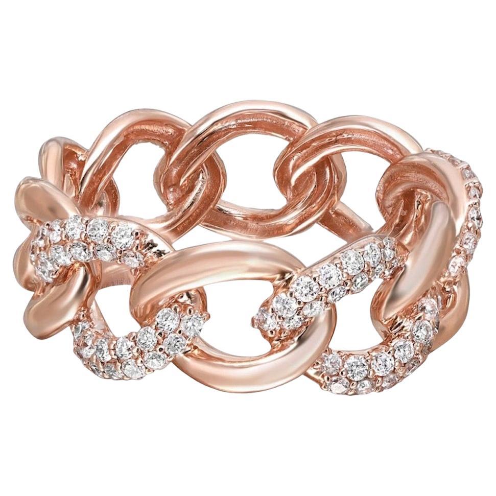 0,50 Karat Diamantkette Gliederring 18K Roségold
