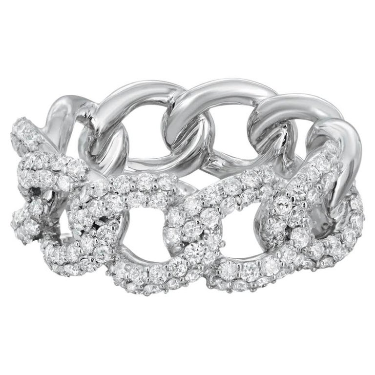 Customizable Elizabeth Fine Jewelry 1.00 Carat Diamond Chain Link Band ...
