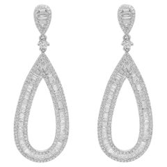Elizabeth Fine Jewelry 3,31 Karat Diamant-Ohrringe 18K Weißgold