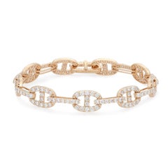 Elizabeth Fine Jewelry Gliederarmband aus 18 Karat Gelbgold mit 4,80 Karat Diamanten