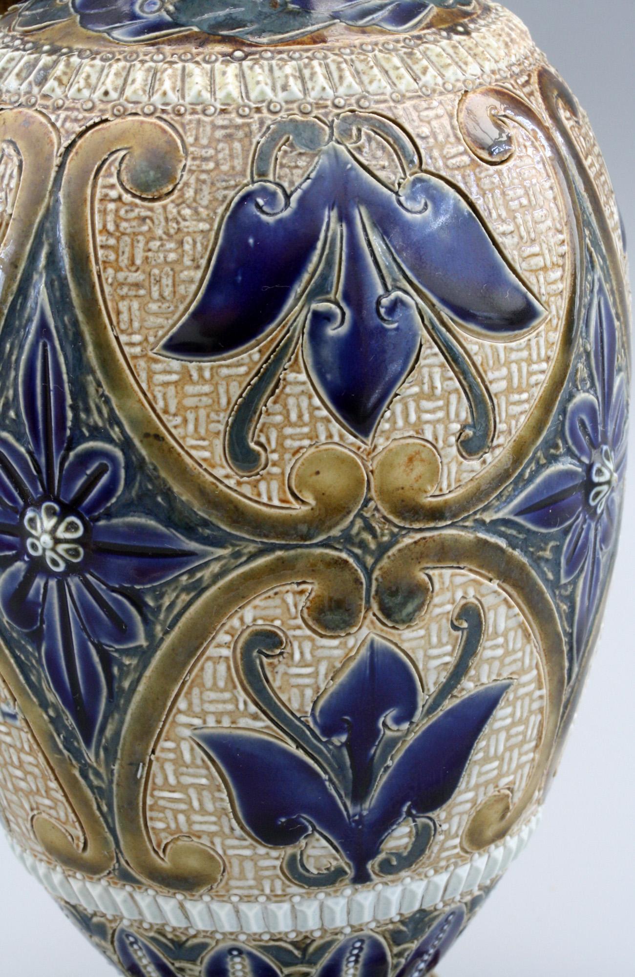 Elizabeth Fisher for Doulton Lambeth Art Pottery Jug Dated 1880 4