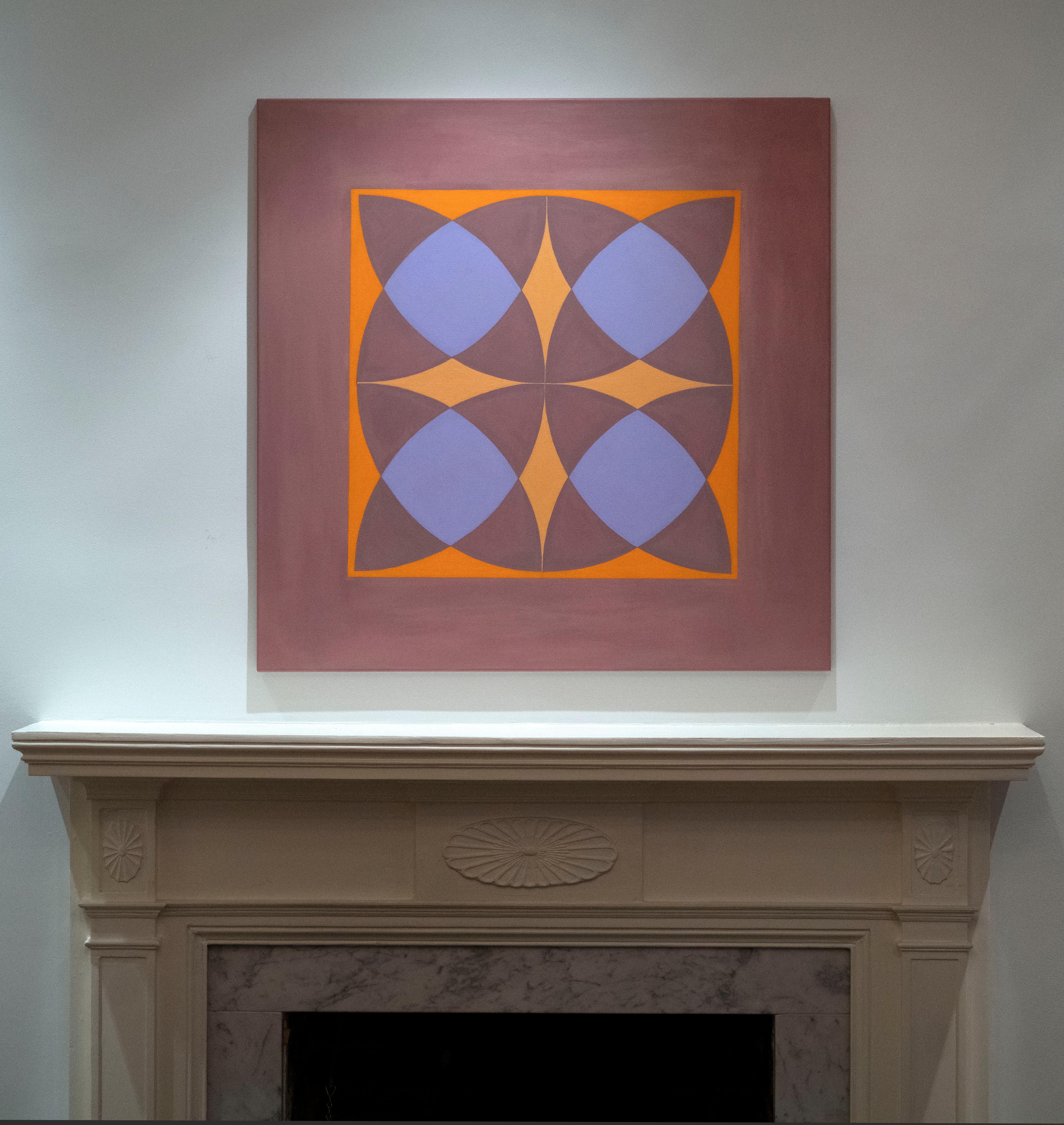 Quadro di astrazione geometrica dell'artista di origine brasiliana Elizabeth Freire.  Il dipinto è acrilico su tela. Firmato sul retro e intitolato 