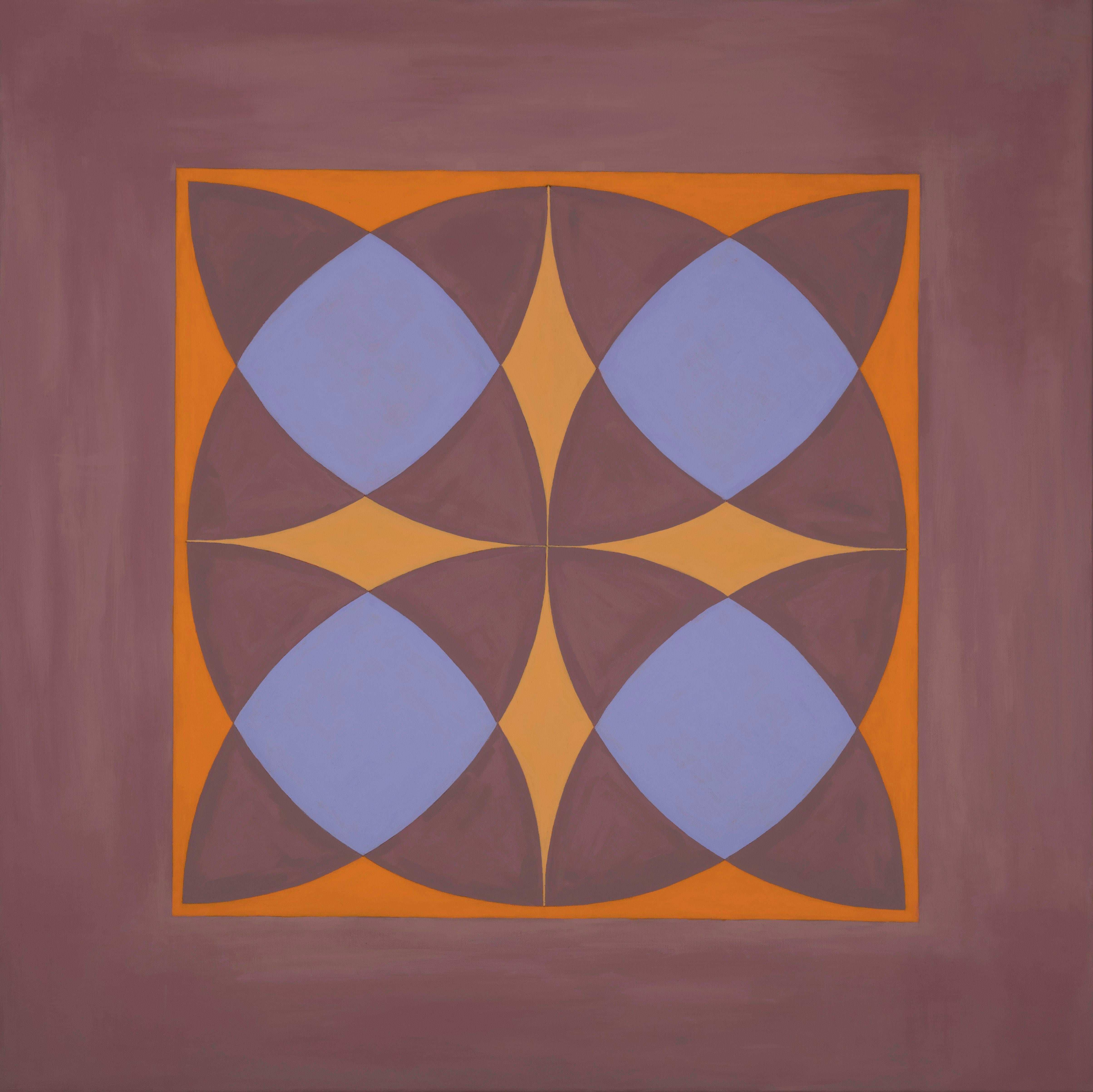 Abstract Painting di Elizabeth Freire - Pittura geometrica moderna "Dal centro