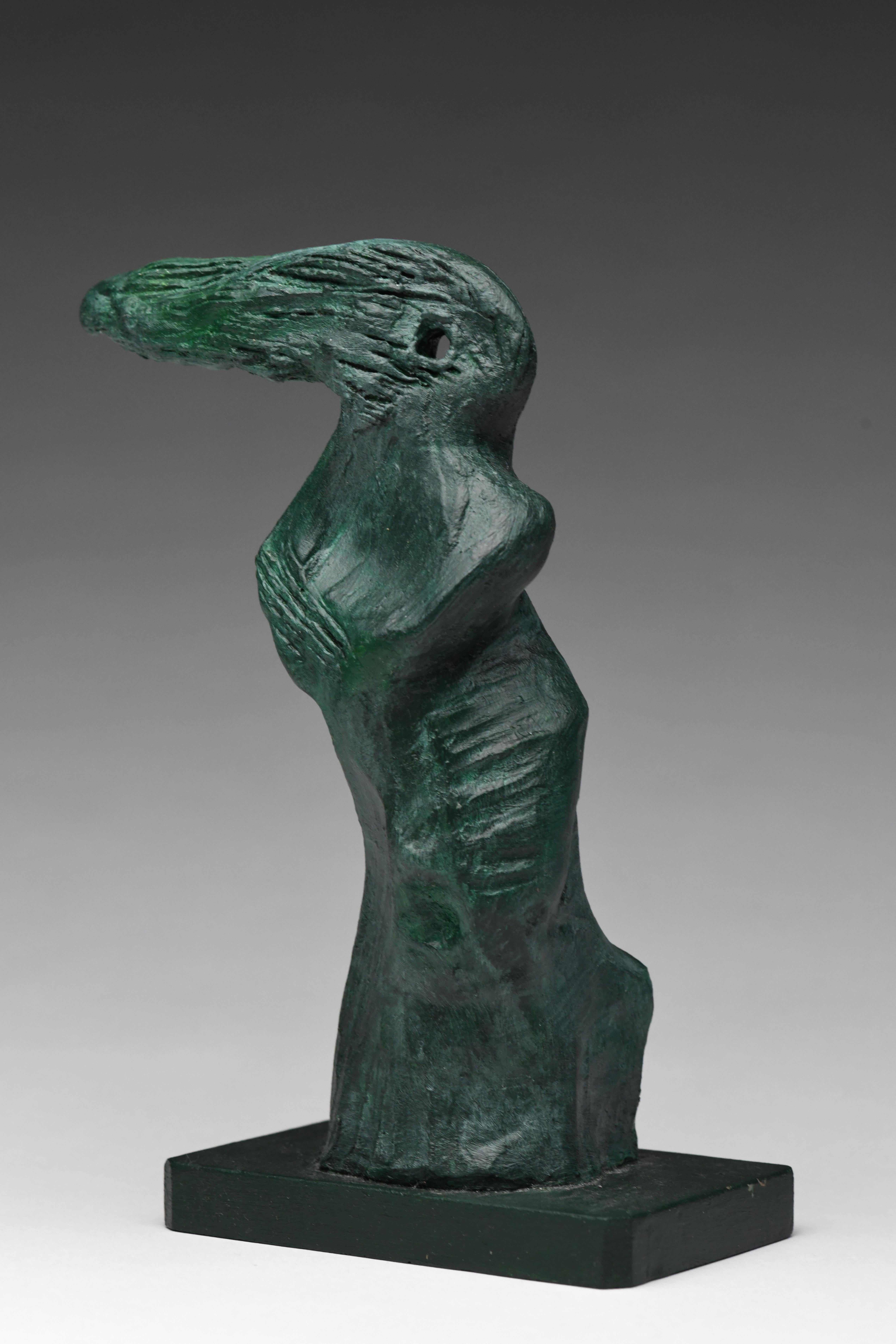 In the Wind - Gray Figurative Sculpture by Elizabeth Freire