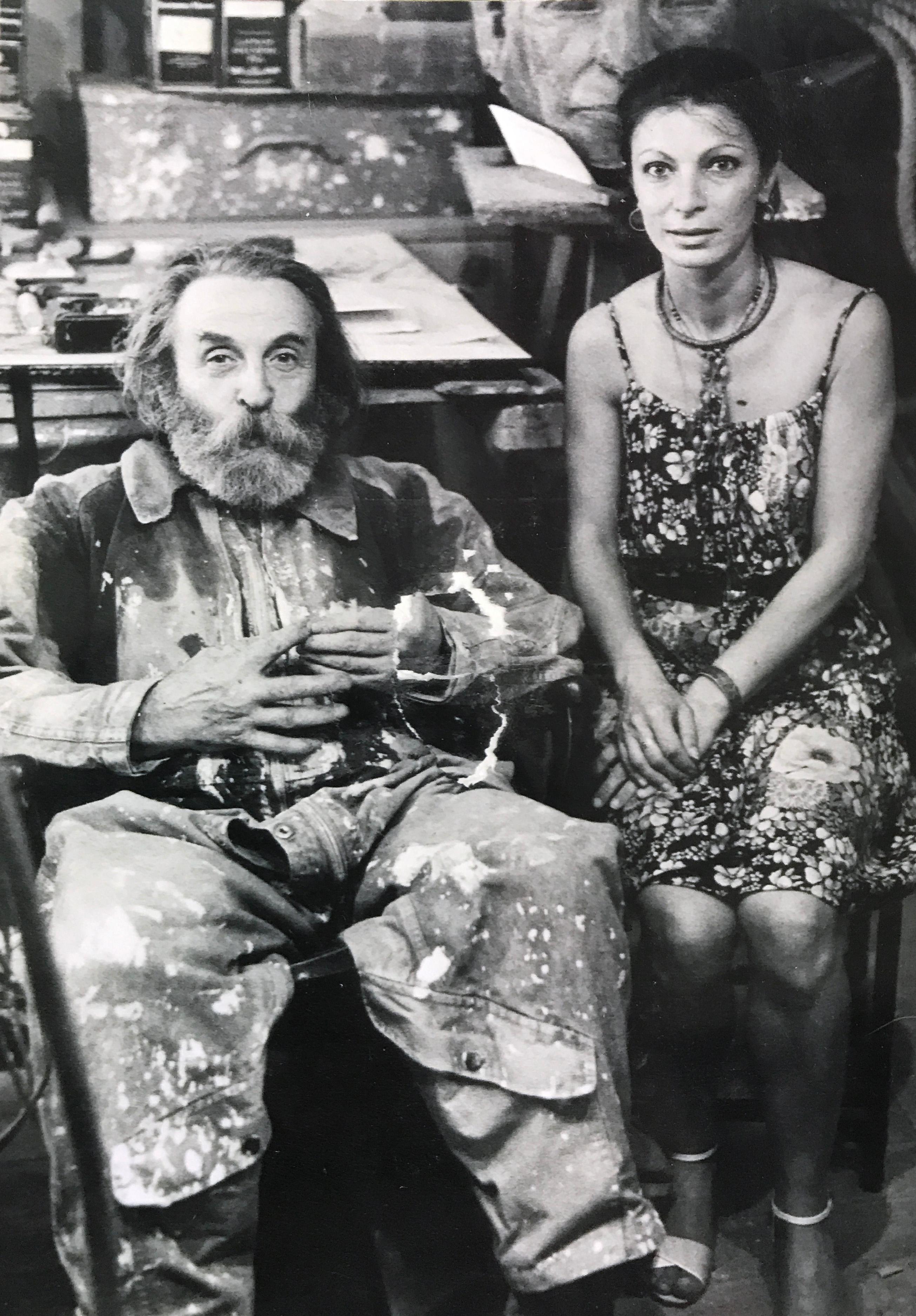 Sculpture by Brazilian-born artist Elizabeth Freire. B&W photo is of Ms. Freire with renowned sculptor Etienne Martin at the Ecole Nationals des Beaux-Arts in Paris.  

Elizabeth Freire is a Brazilian-born, contemporary American artist. At the age