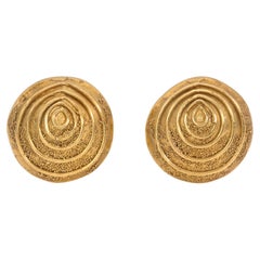 Elizabeth Gage 18K Gold Earclips