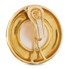 Orecchini Elizabeth Gage in oro giallo 18 carati con citrino e smalto EG13-060326