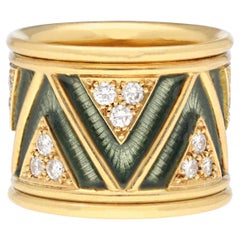 ELIZABETH GAGE Anello con fascia templare Chevron