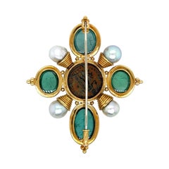 ELIZABETH GAGE Coptic Cross Brooch